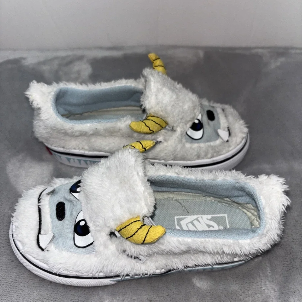 Vans Toddler Size 9 Monster Yeti Furry Slip-On Sneakers